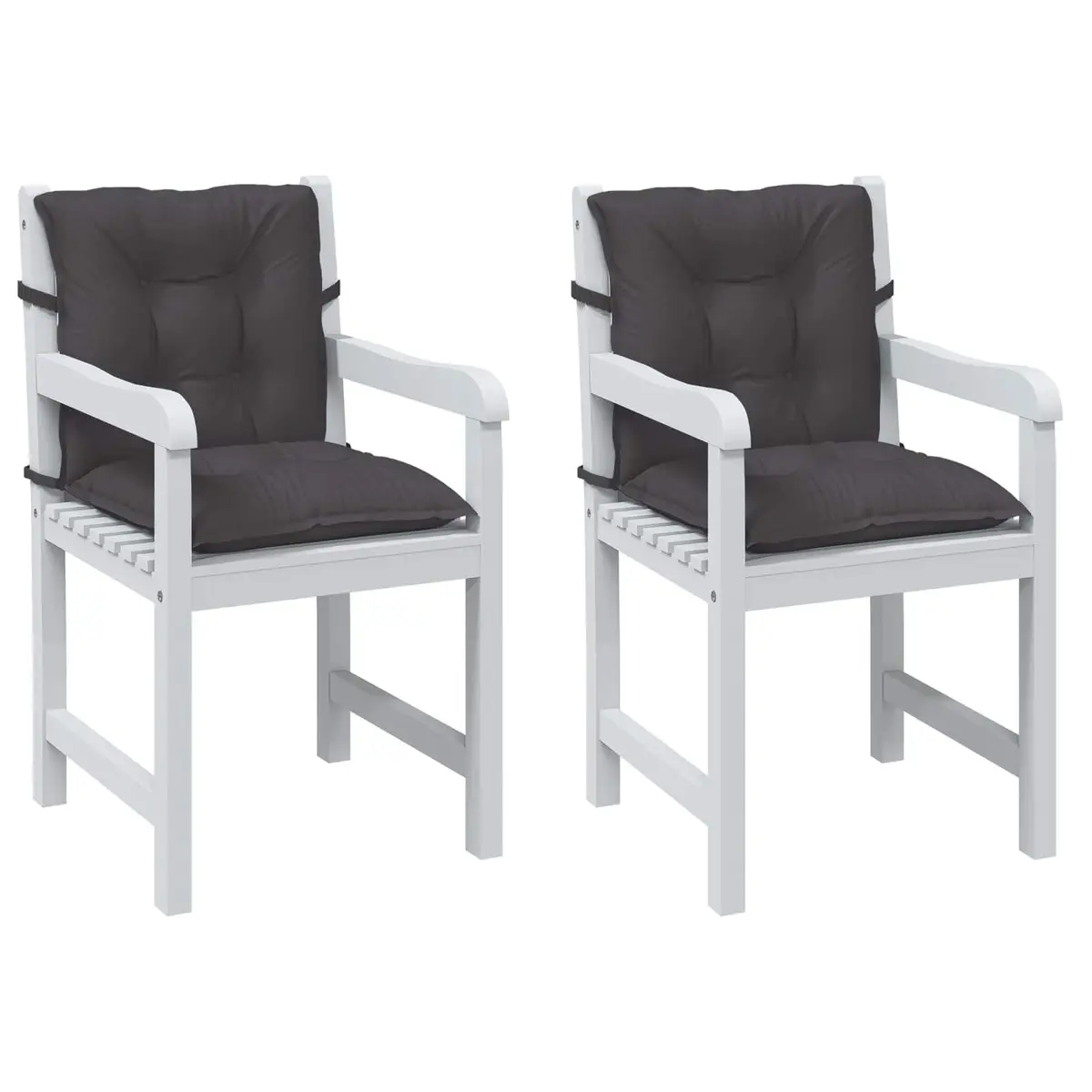 Lowback Chair Cushions 2pcs Outdoor Indoor Garden Patio Seat Pad Anthracite