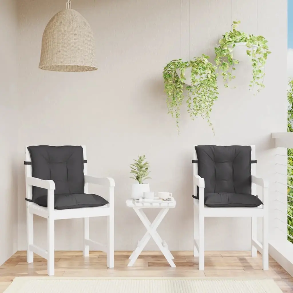 Lowback Chair Cushions 2pcs Outdoor Indoor Garden Patio Seat Pad Anthracite