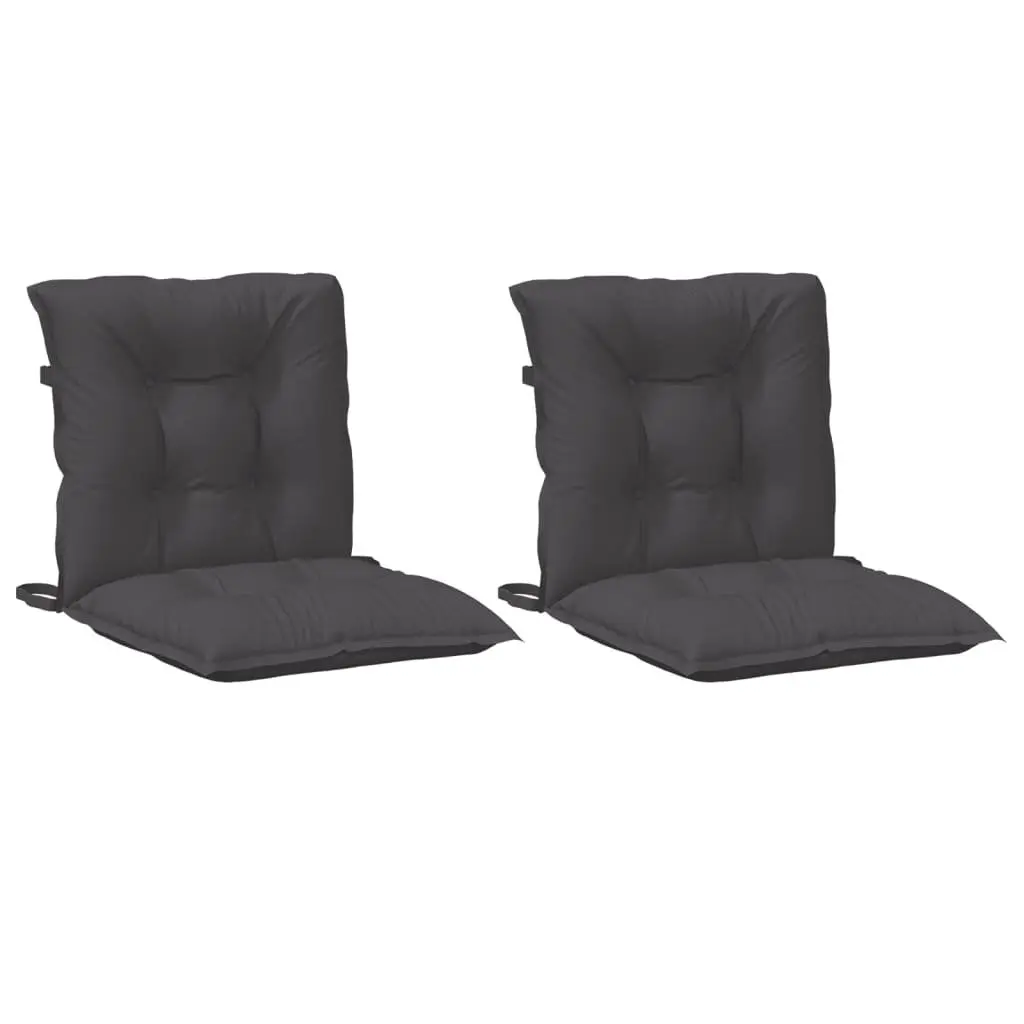 Lowback Chair Cushions 2pcs Outdoor Indoor Garden Patio Seat Pad Anthracite