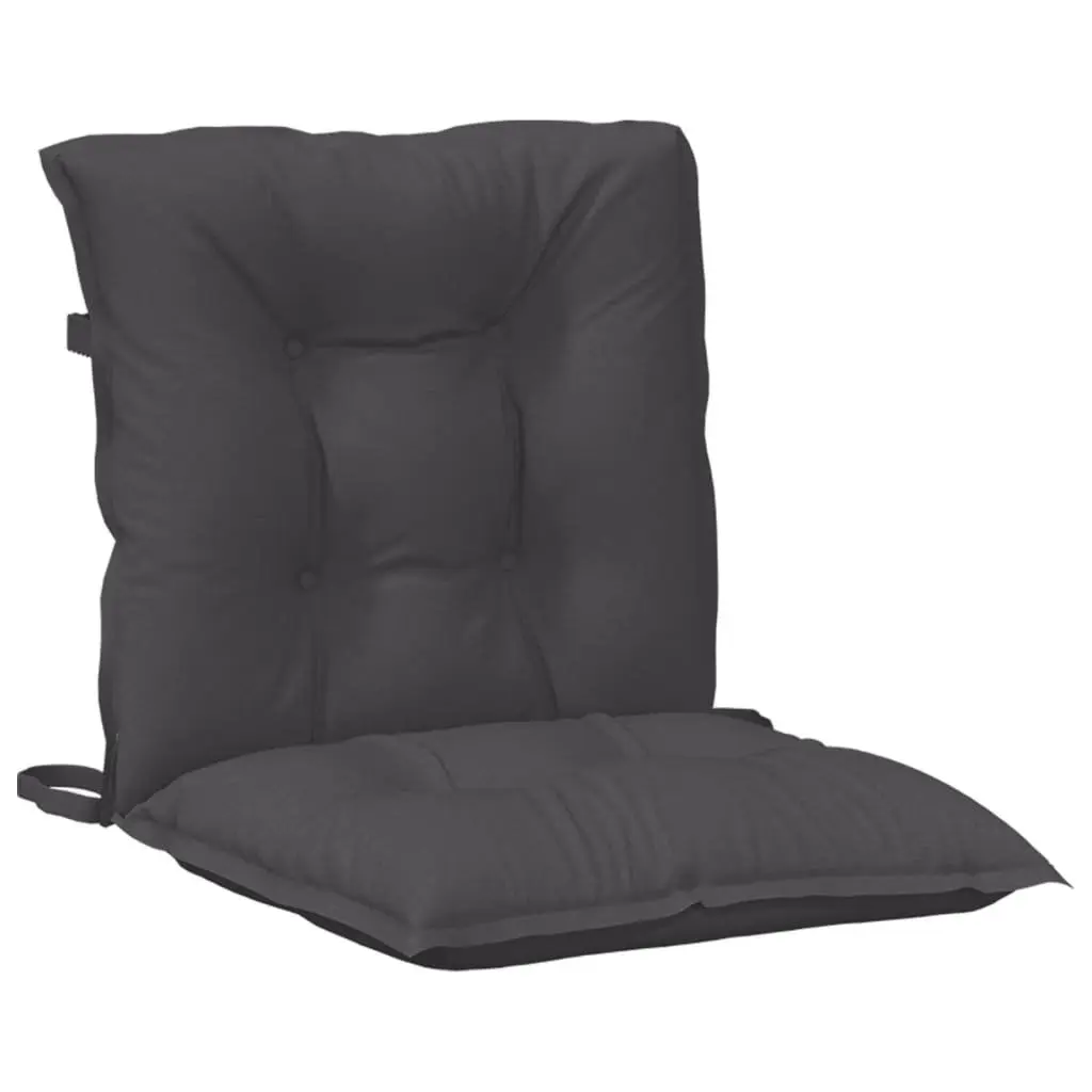 Lowback Chair Cushions Set 4 Piece Outdoor Garden Patio Furniture Seat Anthracite