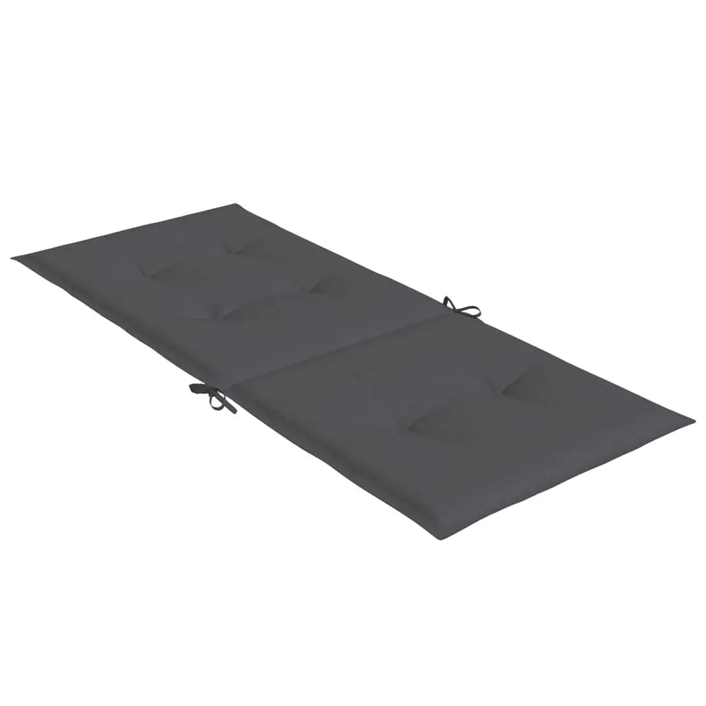 Highback Chair Cushions Set 4 Piece Outdoor Garden Patio Seat Pad Anthracite