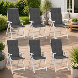Specifications for Highback Chair Cushions: 6 Pack Anthracite