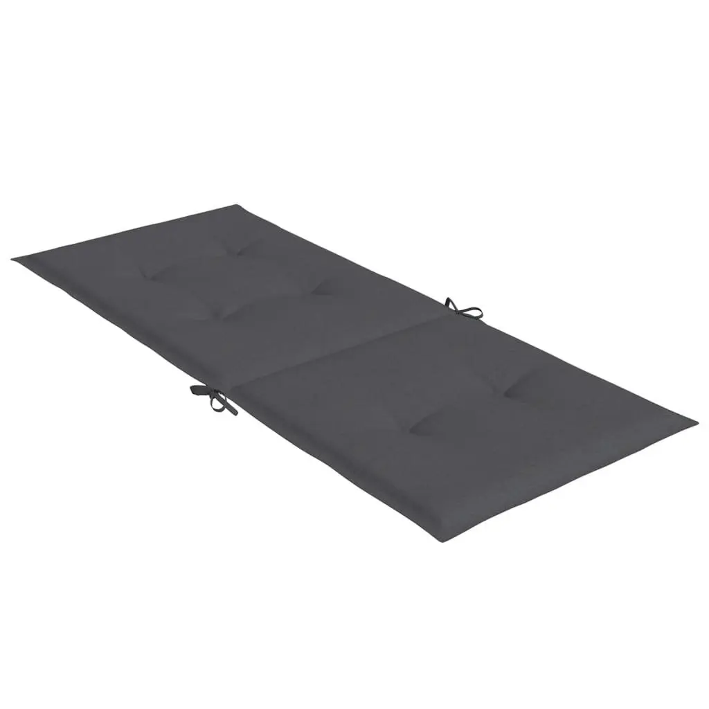 Highback Chair Cushions for Outdoor Garden Patio Furniture 120 x 50 x 4 cm Anthracite 6 Piece