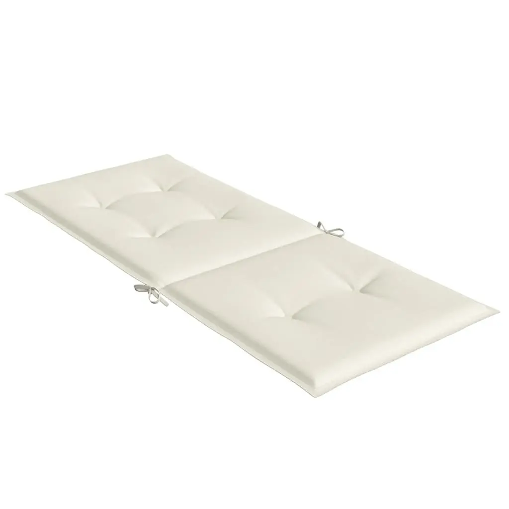 Highback Chair Cushions Outdoor Garden Patio Seating Pad Cream 4 Piece