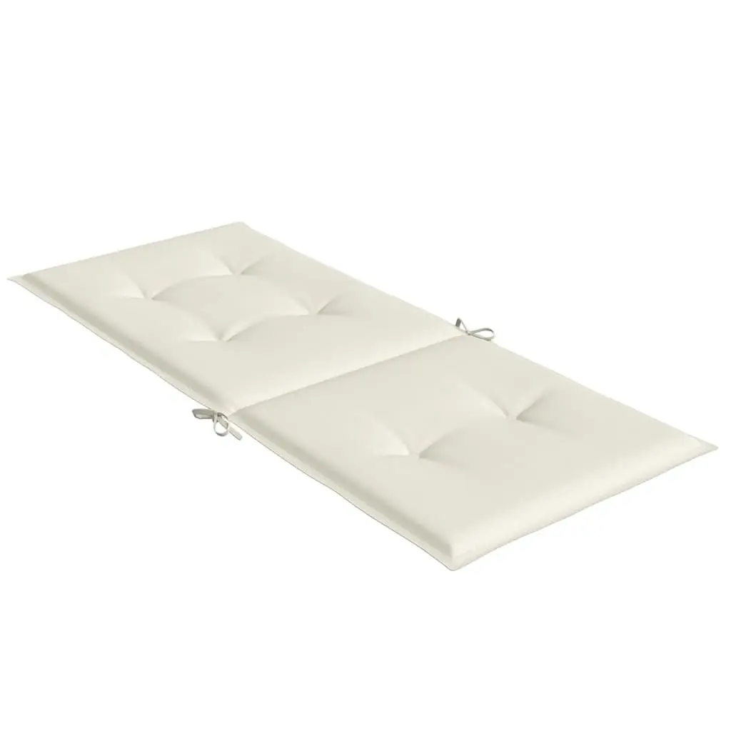 Highback Chair Cushions Cream 6 Piece Set Outdoor Patio Garden Seat Pads