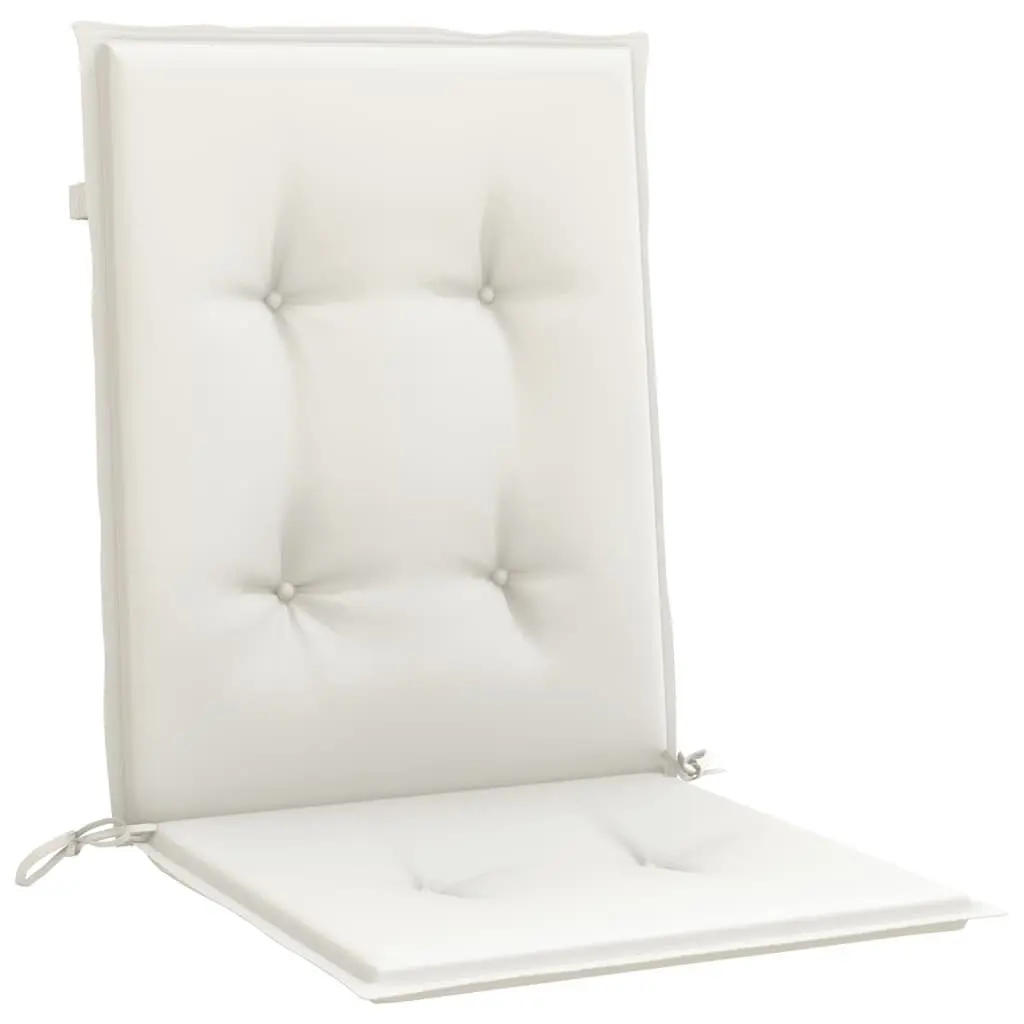 Lowback Chair Cushions 4 Pieces Cream Outdoor Indoor Garden Patio Seat Pad