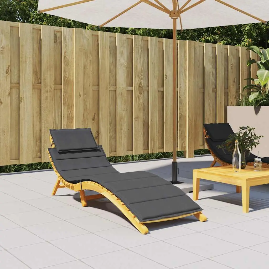 Sun Lounger Cushion Outdoor Garden Patio 186x58x4cm