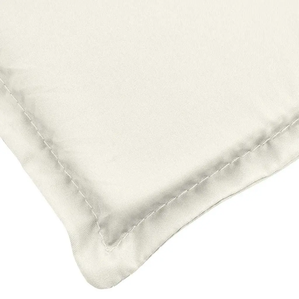 Deck Chair Cushion Outdoor Garden Patio 75x50x4 cm Cream Foam Filled Non-Slip