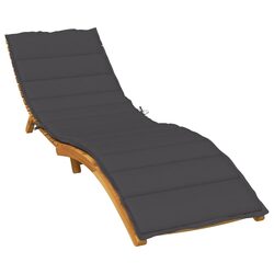 Sun Lounger Cushion Details: 200x50x4cm, Anthracite, Polyester