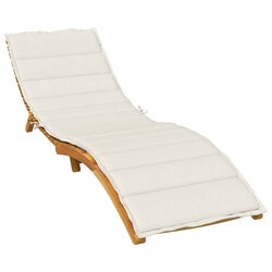 Cream Sun Lounger Cushion Dimensions: 200x70x4cm