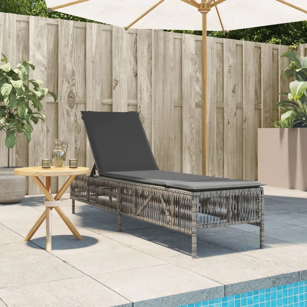 Grey Adjustable Sun Lounger