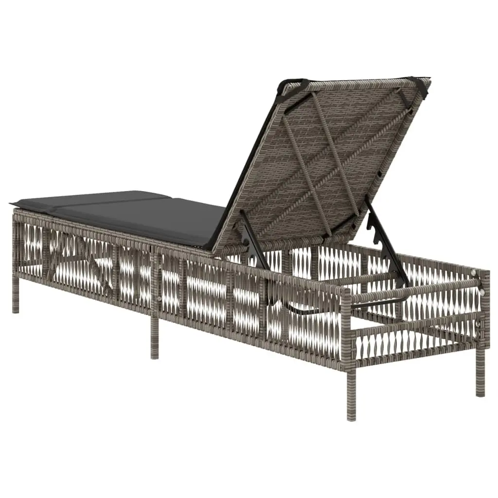 Grey Adjustable Sun Lounger
