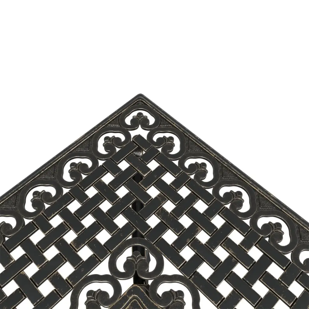 Garden Table Outdoor 80x80x75cm Brown Cast Aluminium