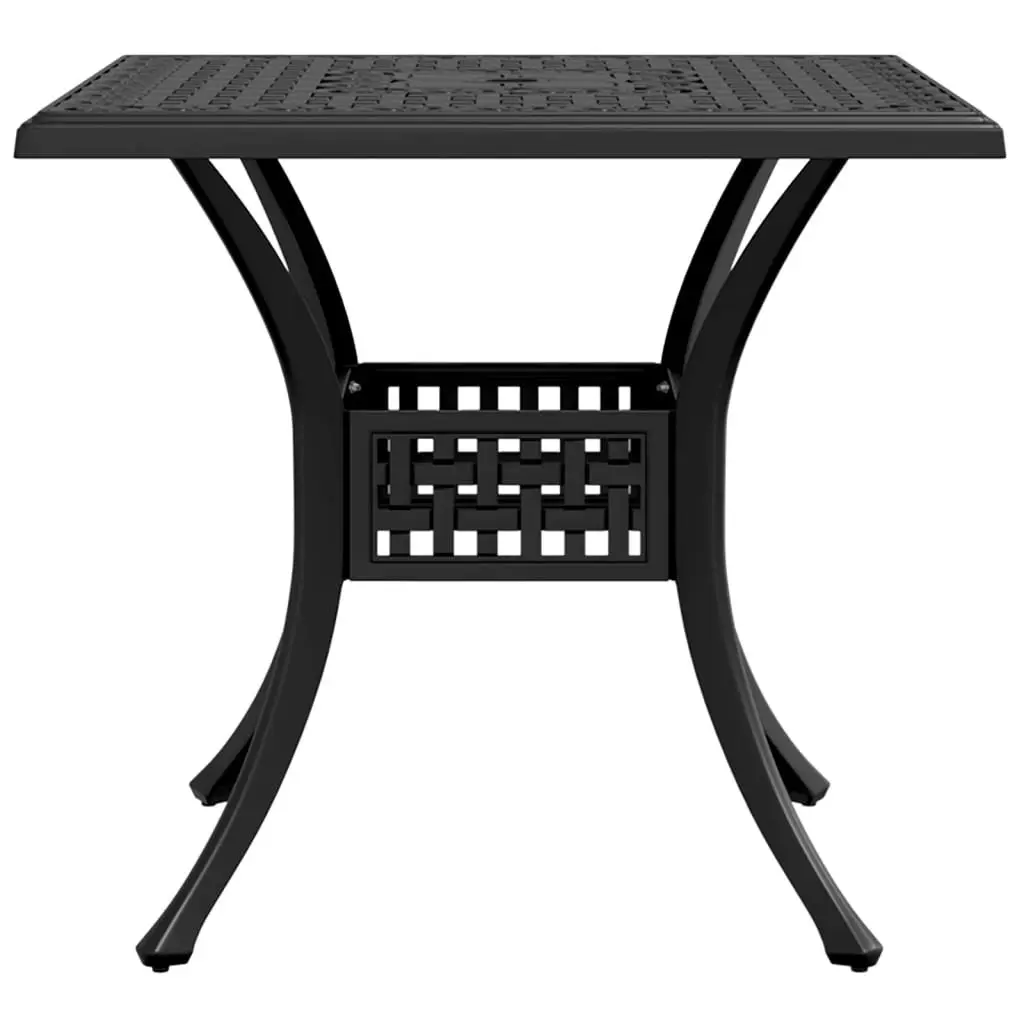Garden Table Outdoor Patio Furniture Black Cast Aluminium 80x80x75 cm