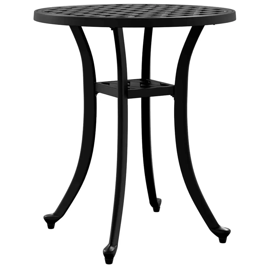 Garden Table Outdoor Patio Furniture Round Black Ø48x53cm