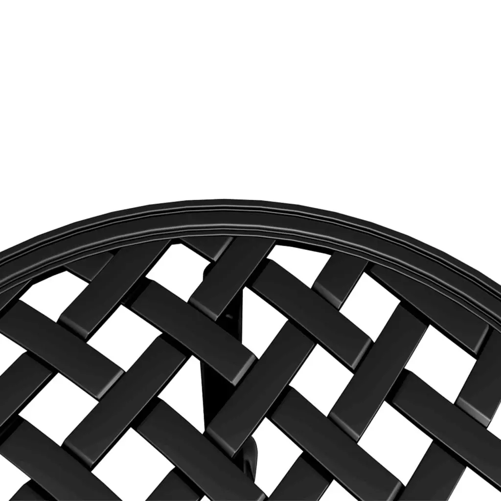 Garden Table Outdoor Patio Furniture Round Black Ø48x53cm