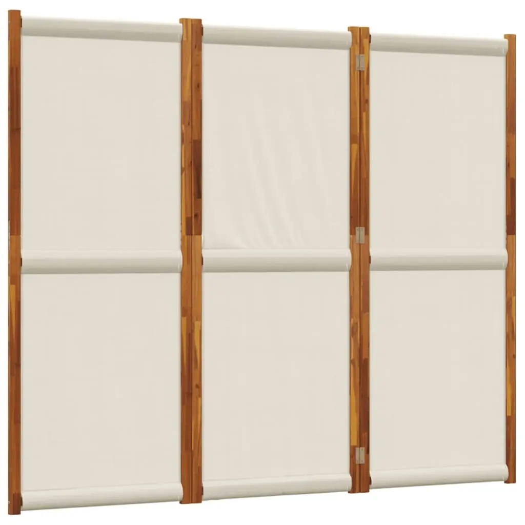 Grey 3-Panel Room Divider Folding Partition 210x180 cm