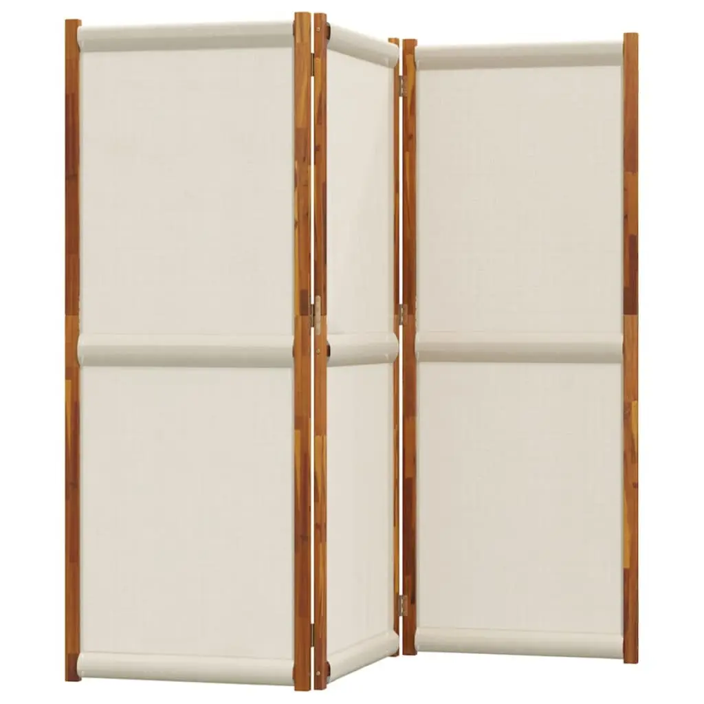 Grey 3-Panel Room Divider Folding Partition 210x180 cm