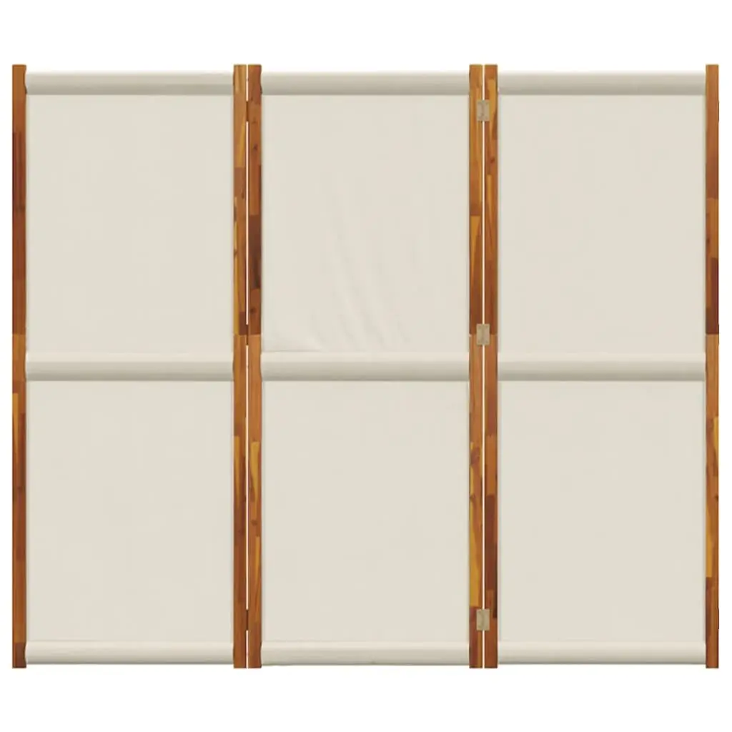 Grey 3-Panel Room Divider Folding Partition 210x180 cm