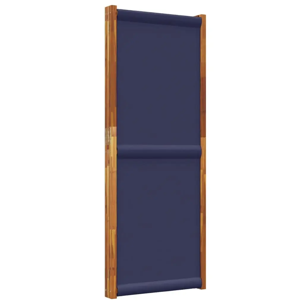 3-Panel Room Divider Blue Folding Privacy Screen Indoor Outdoor Space Partition