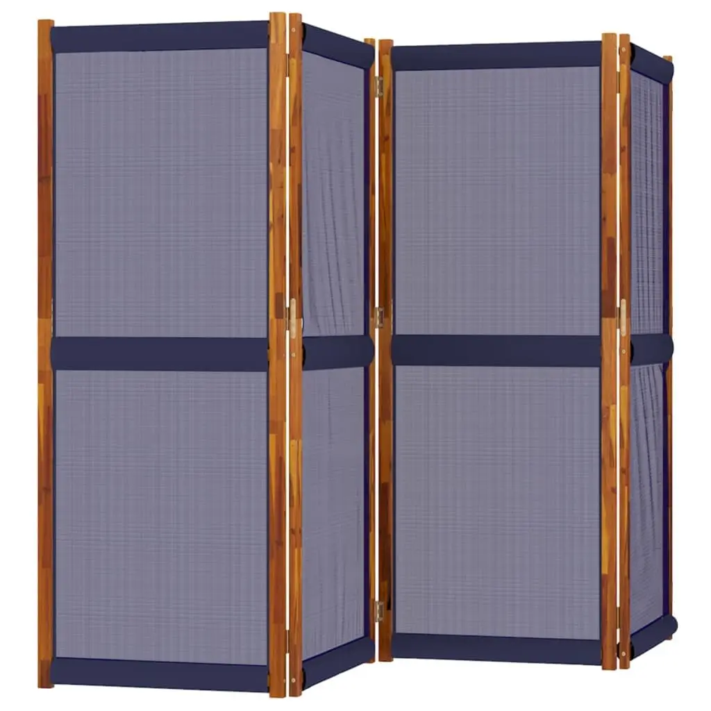 4-Panel Room Divider Screen Indoor Outdoor Dark Blue 280 x 180 cm