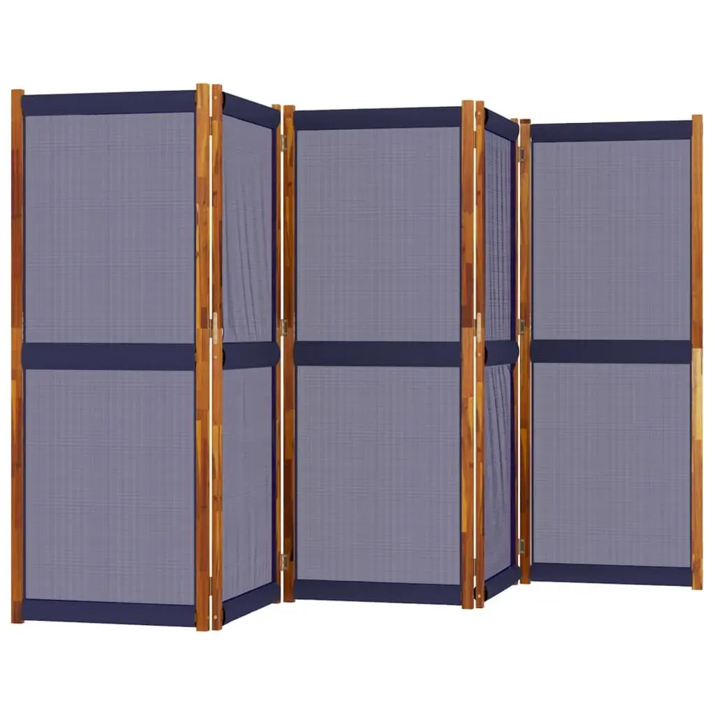 5-Panel Room Divider Screen Indoor Outdoor Privacy Partition Folding Acacia Wood 350 x 180 cm