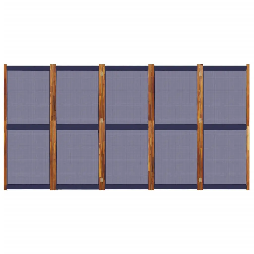 5-Panel Room Divider Screen Indoor Outdoor Privacy Partition Folding Acacia Wood 350 x 180 cm