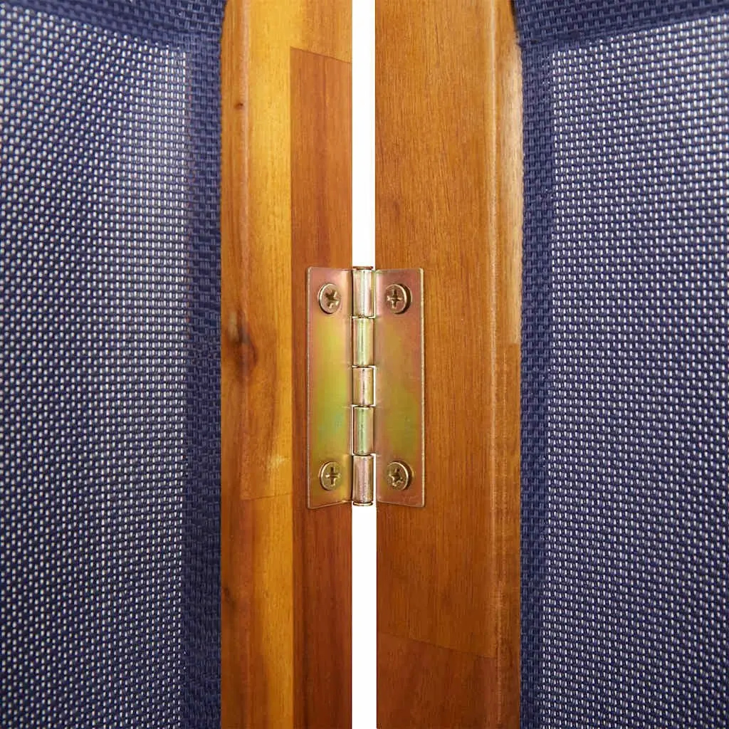 6-Panel Room Divider Indoor Outdoor Dark Blue Folding Privacy Screen 420 x 180 cm