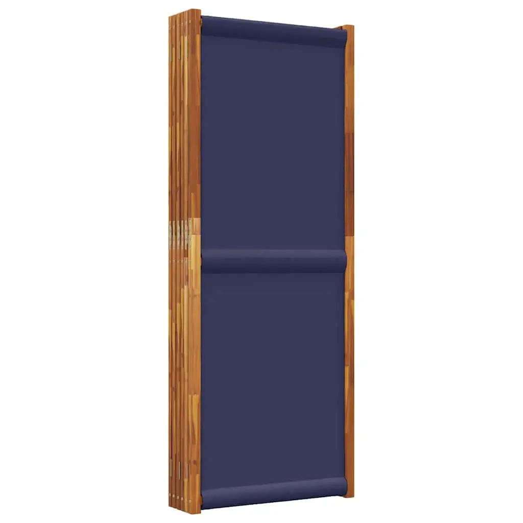 6-Panel Room Divider Indoor Outdoor Dark Blue Folding Privacy Screen 420 x 180 cm