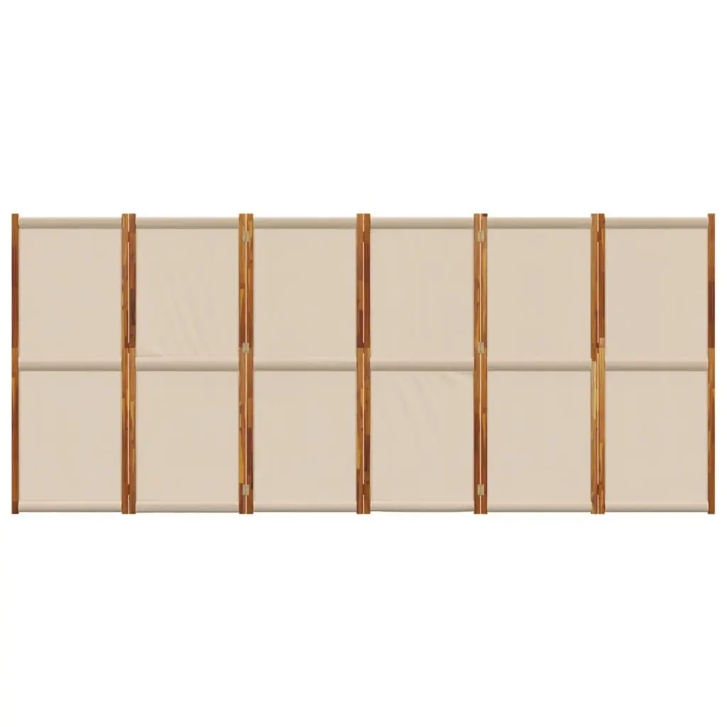 6-Panel Taupe Room Divider