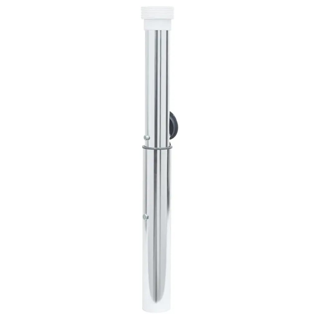 In-Ground Umbrella Socket Silver Anodized for 40-50mm Pole Outdoor Use
