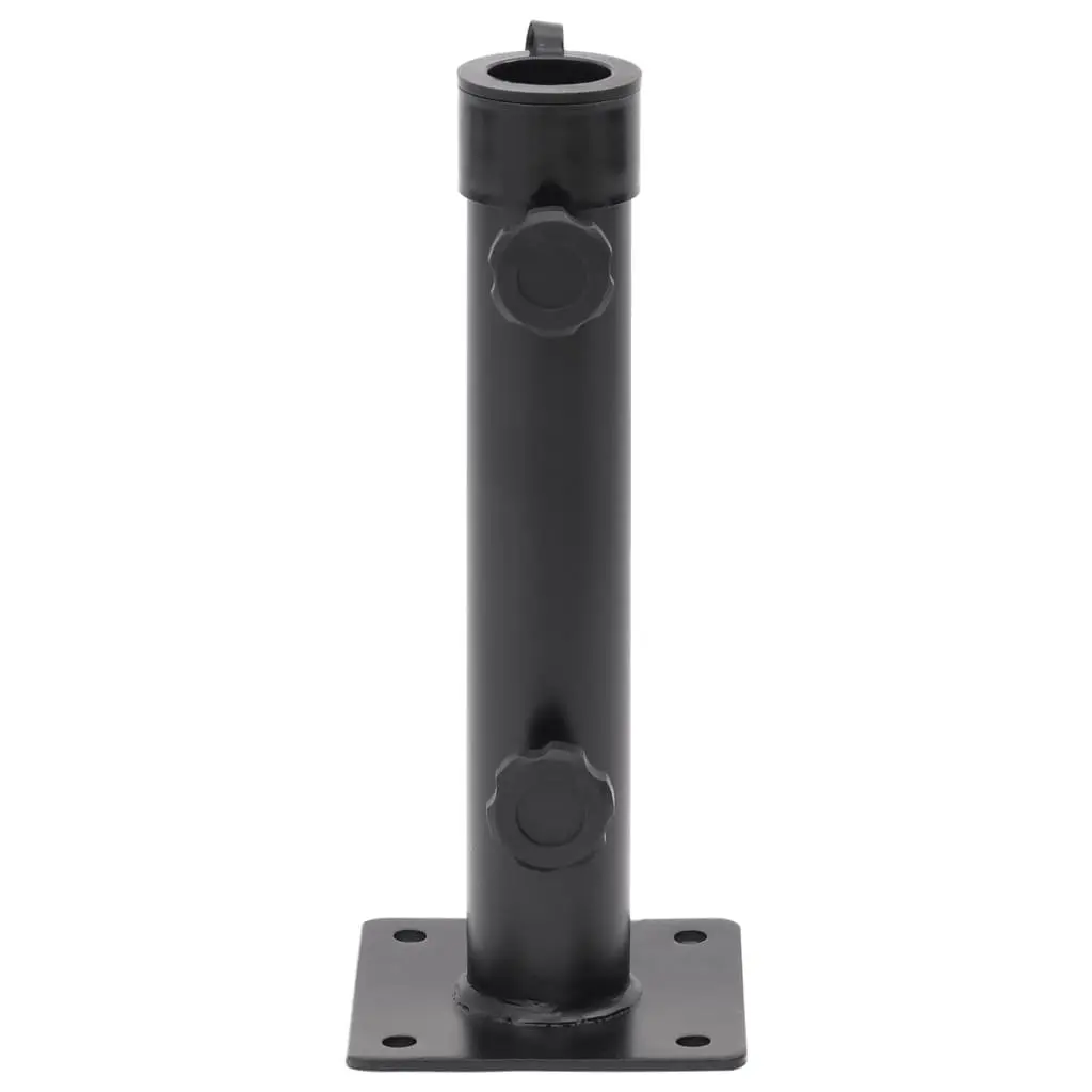 Parasol Base Outdoor Umbrella Stand Portable Steel Matt Black 38mm 48mm Pole
