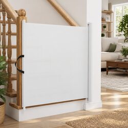 Retractable Pet Safety Gate - 102.5 x 125 cm, White