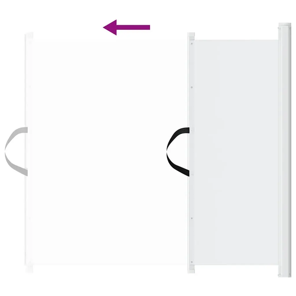 Retractable Pet Gate White 102.5x125 cm Dog Safety Barrier Portable Indoor Fence