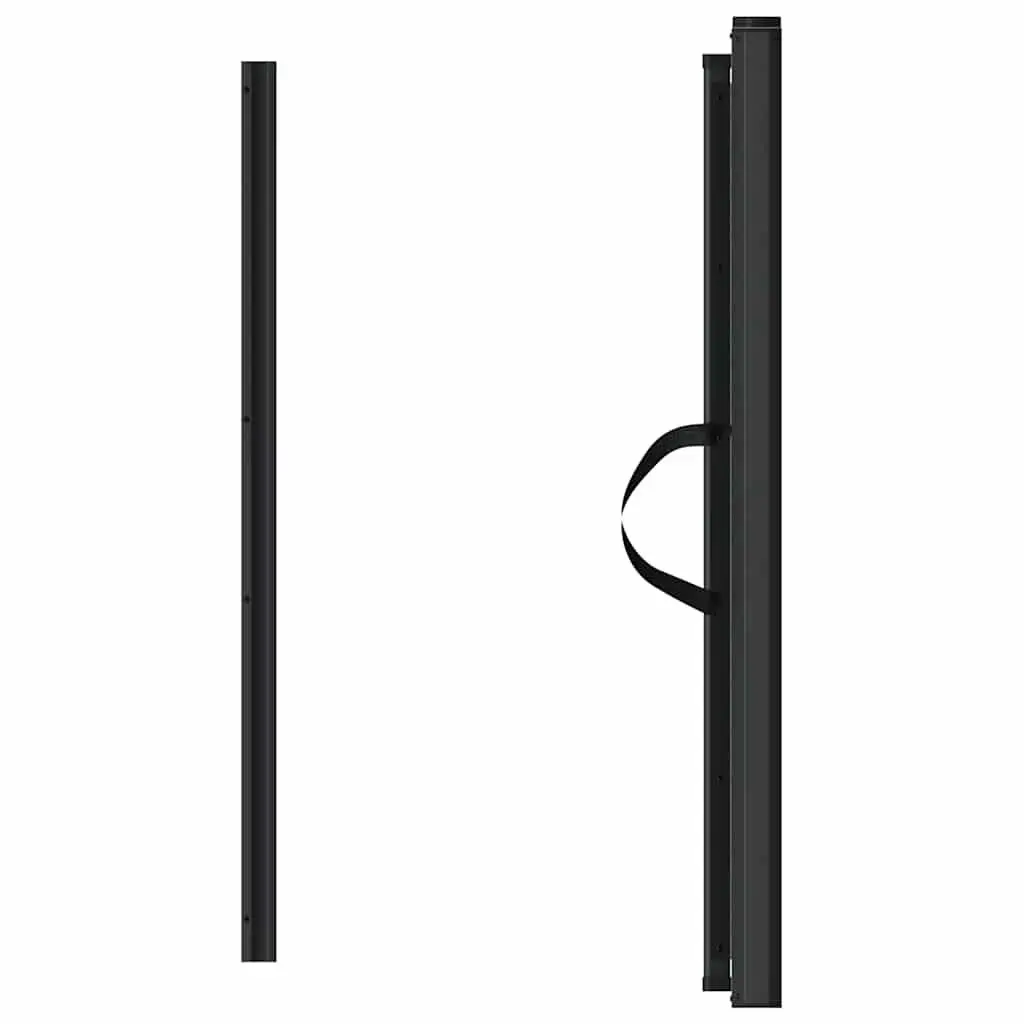 Retractable Pet Gate Black 82.5 x 125 cm Dog Safety Barrier Portable Fence