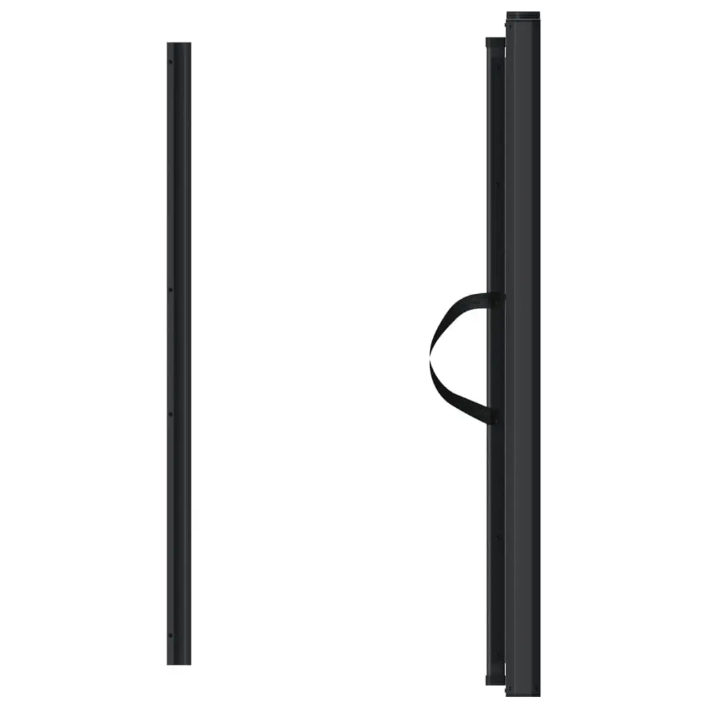 Retractable Pet Gate Black 117.5x125cm Safety Fence Dog Barrier Portable Indoor