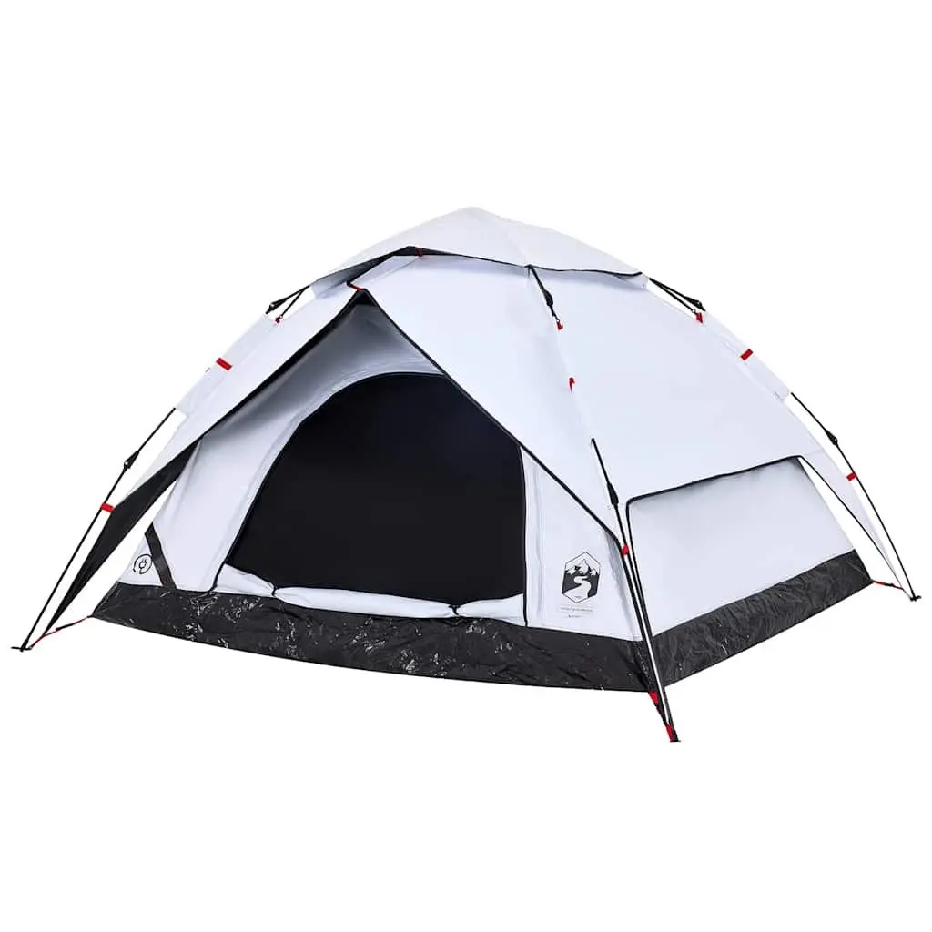Camping Tent 5-Person Outdoor Dome White Blackout Fabric Quick Release Setup