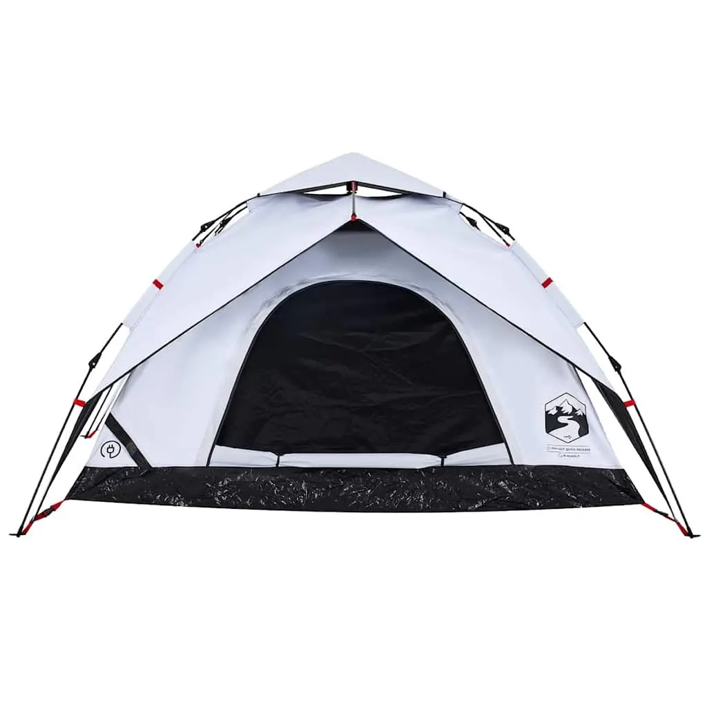 Camping Tent 5-Person Outdoor Dome White Blackout Fabric Quick Release Setup