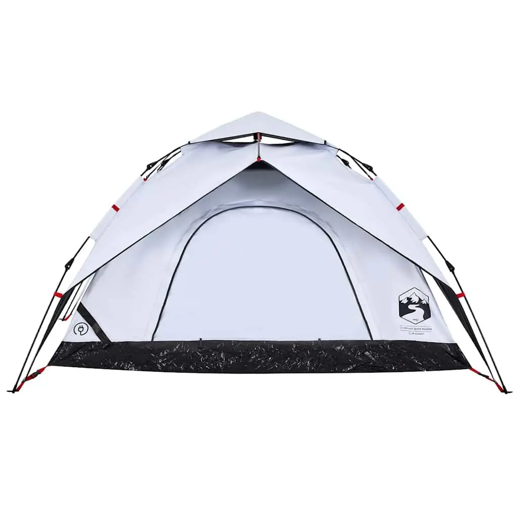Camping Tent 5-Person Outdoor Dome White Blackout Fabric Quick Release Setup