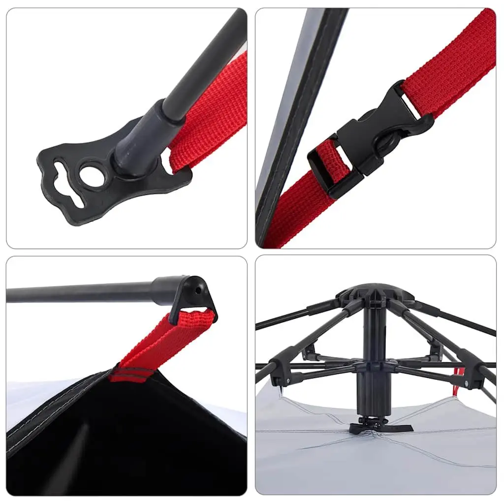 Camping Tent 5-Person Outdoor Dome White Blackout Fabric Quick Release Setup