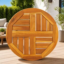 Round Table Top Ø40x2 cm, Solid Acacia Wood for Dining Use