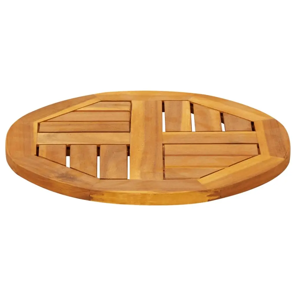 Round Table Top Ø40x2 cm, Solid Acacia Wood for Dining Use