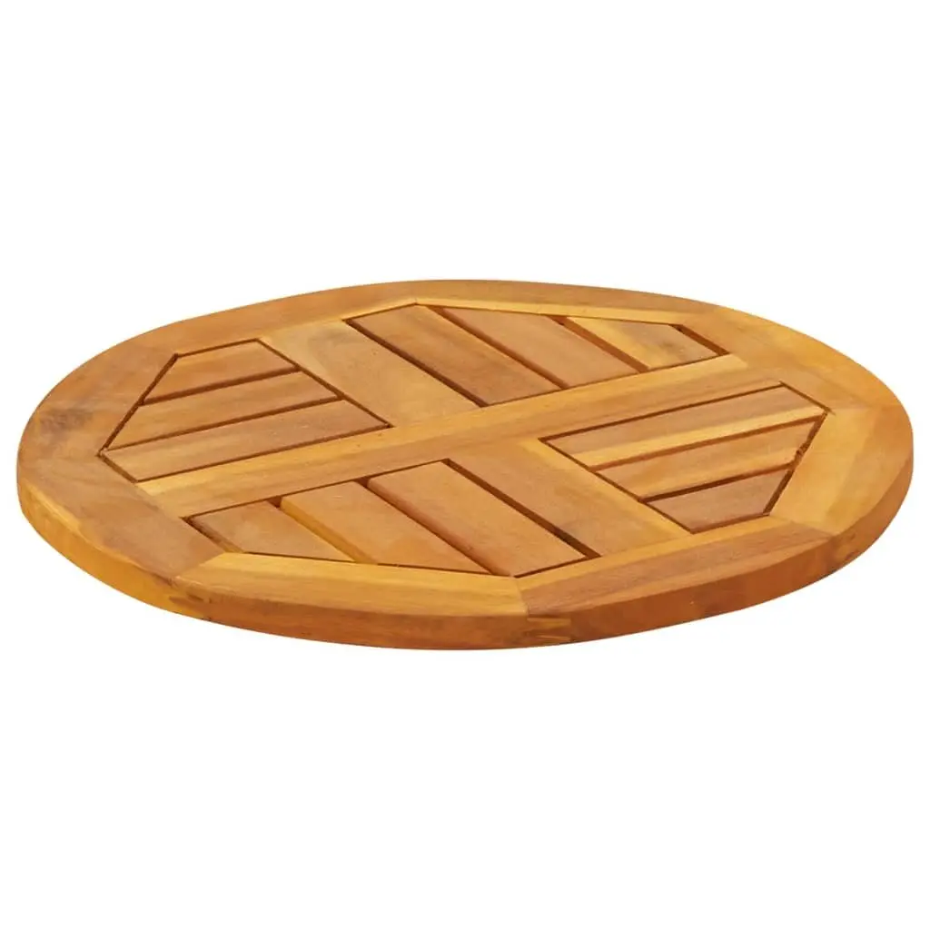 Round Table Top Ø40x2 cm, Solid Acacia Wood for Dining Use