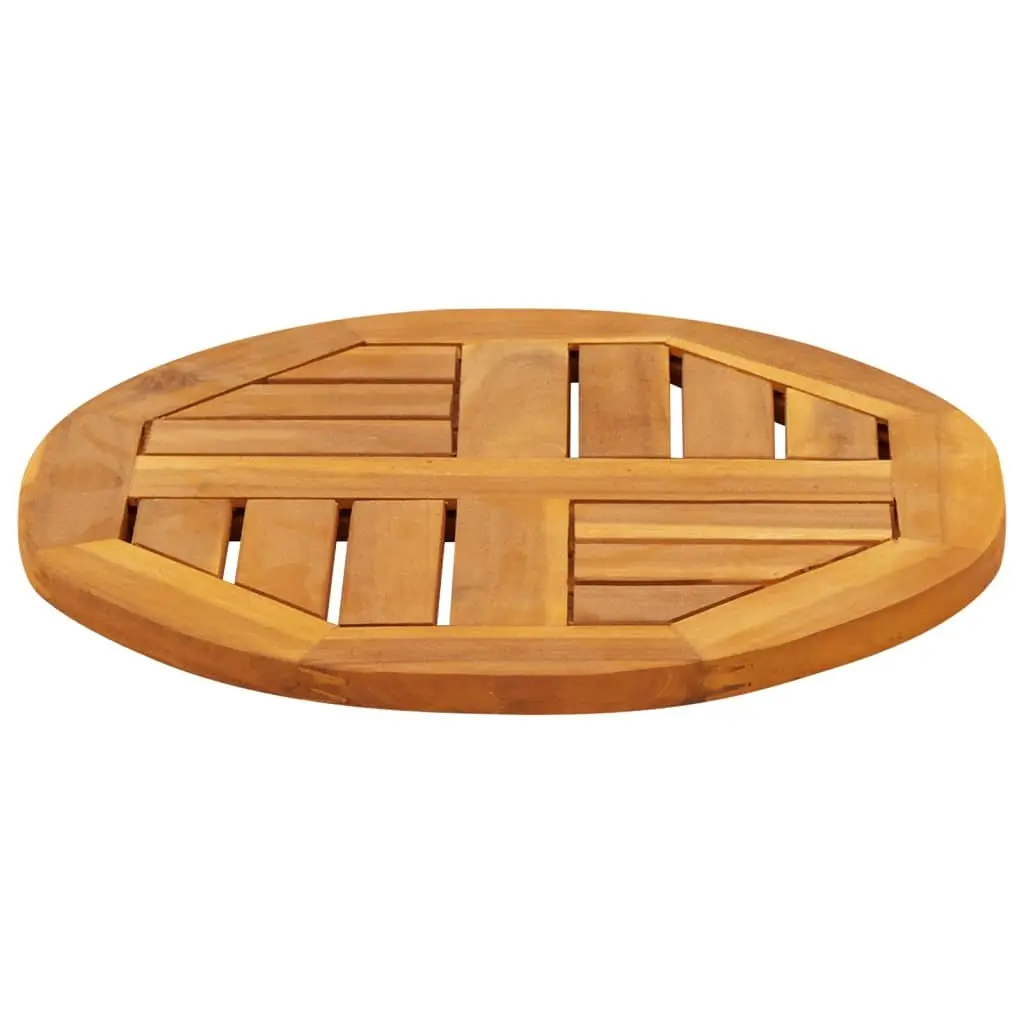Round Table Top Ø40x2 cm, Solid Acacia Wood for Dining Use