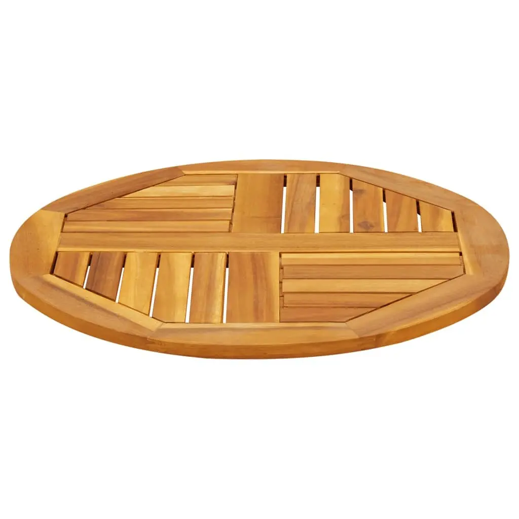 Ø60x2 cm Round Acacia Wood Table Top for Replacement