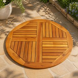 Acacia Wood Round Table Top Ø80 cm - Specs You Need