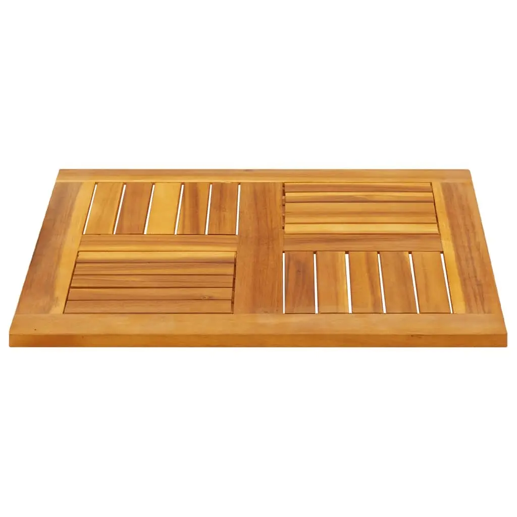 Square Wooden Table Top 60x60x2 cm Brown Acacia Replacement Dining Garden