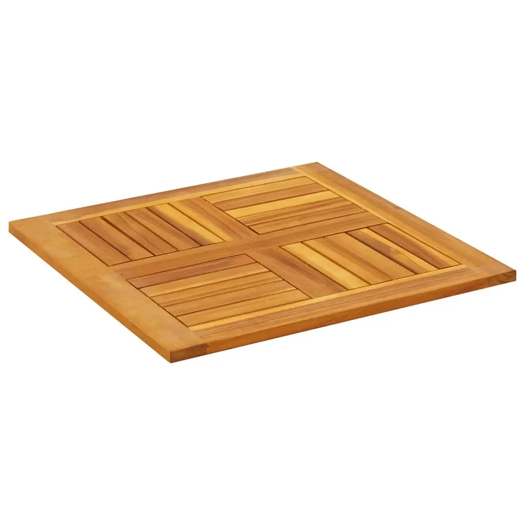 Square Wooden Table Top 60x60x2 cm Brown Acacia Replacement Dining Garden