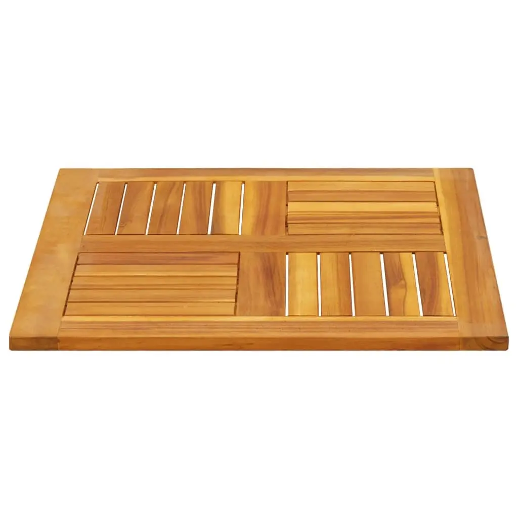 Square Wooden Table Top 60x60x2 cm Brown Acacia Replacement Dining Garden