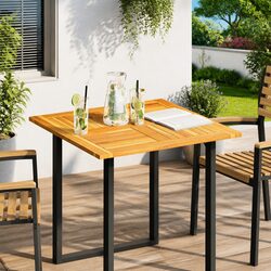80x80cm Brown Square Wooden Table Top Made of Acacia